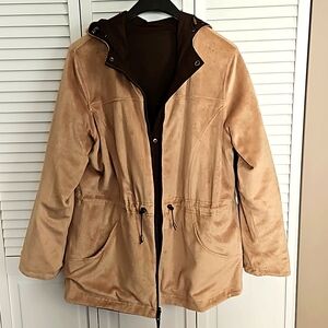 REVERSIBLE WATERPROOF BROWN JACKET sz XL